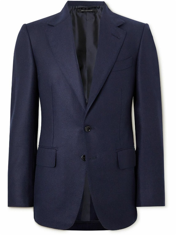 Photo: TOM FORD - Shelton Slim-Fit Wool and Cashmere-Blend Twill Blazer - Blue