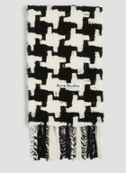 Acne Studios - Houndstooth Knit Scarf in White