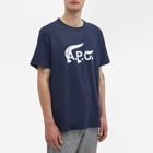 A.P.C. x Lacoste Large Logo T-Shirt in Navy