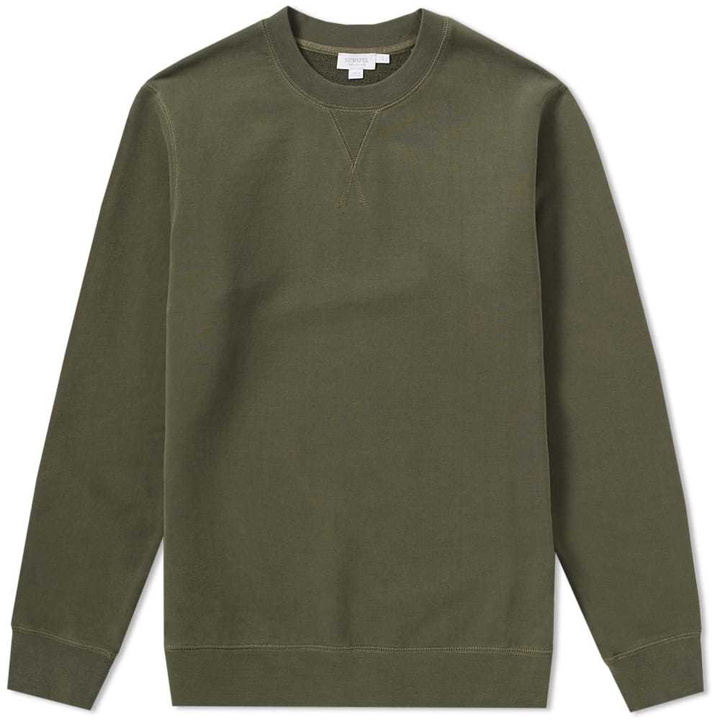 Photo: Sunspel Loopback Sweat Top Green