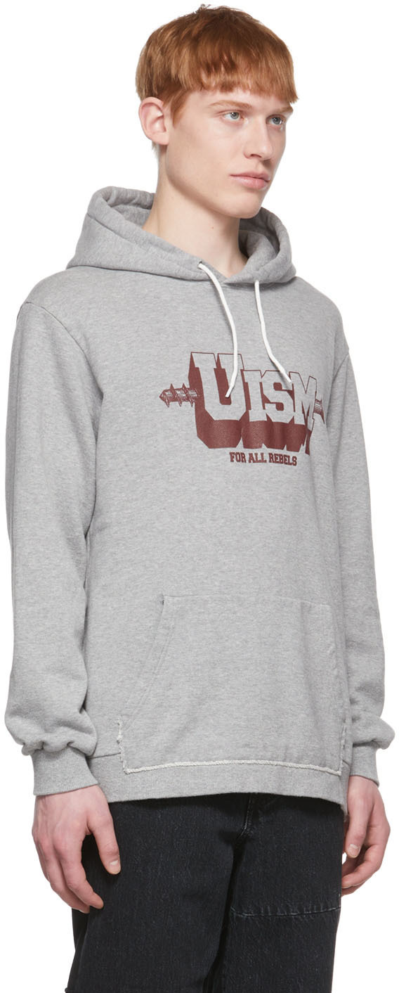 Undercoverism Grey Cotton Hoodie Undercoverism