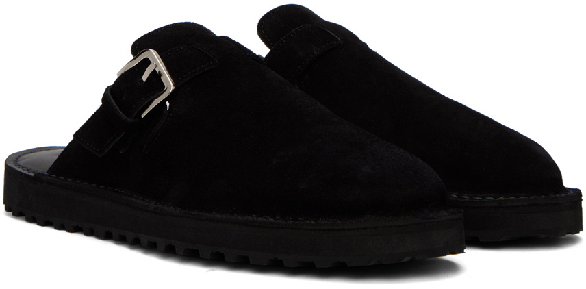 Comme des Garçons Homme Black Pin-Buckle Loafers