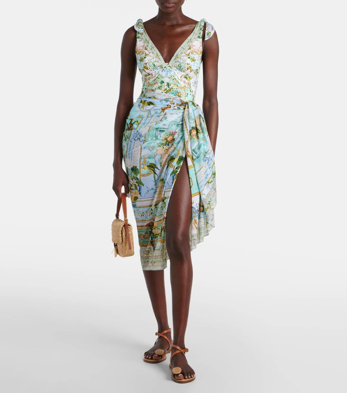 Camilla Draped beach cover-up