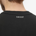 Sacai Men's Side Zip T-Shirt in Black