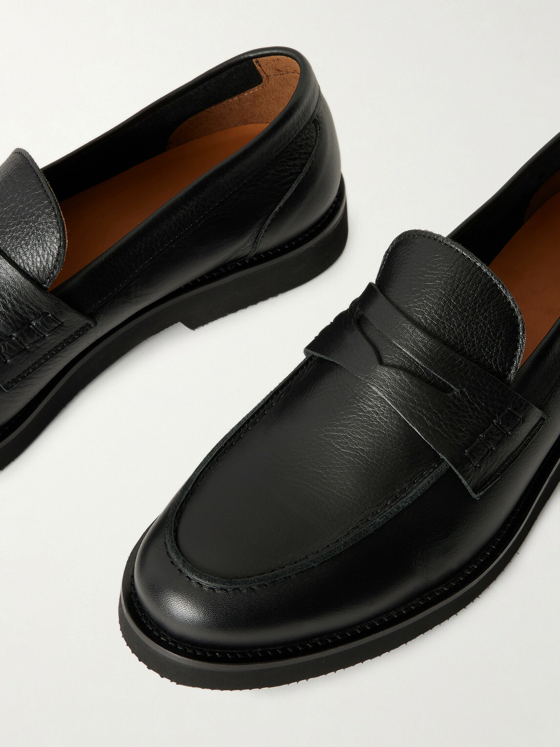 Mr P. - College Leather Penny Loafers - Black