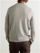 Club Monaco - Wool and Cashmere-Blend Polo Sweater - Gray