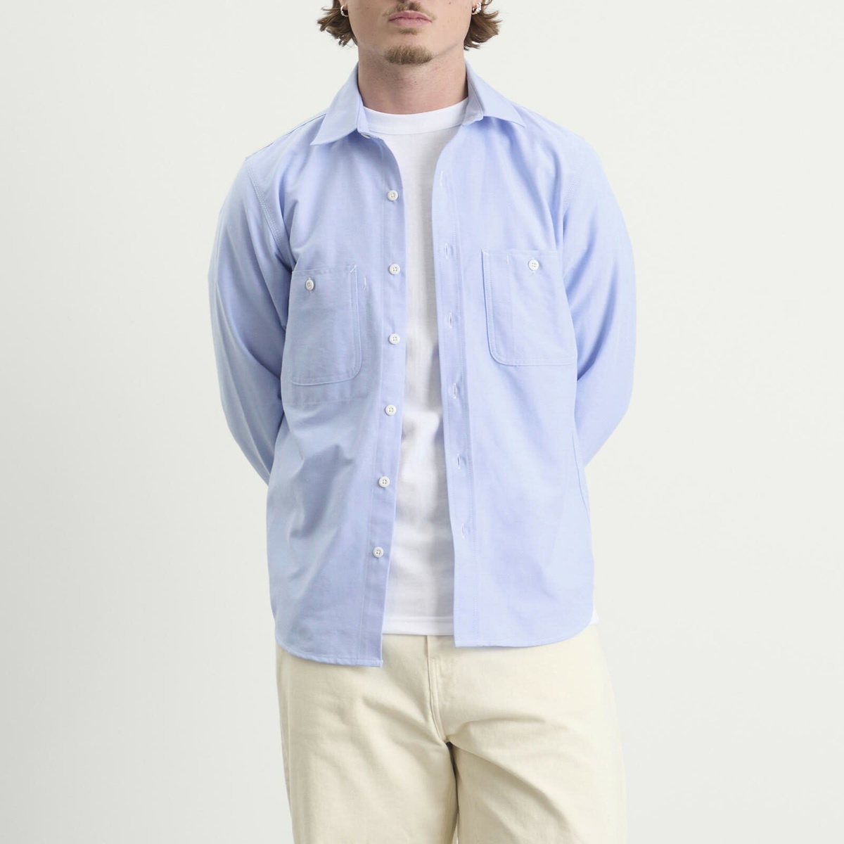 Randy's Garments Men's Randy’s Garments INC. 3 Pocket Work Shirt in Blue Oxford
