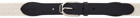 Ralph Lauren Purple Label Off-White & Navy Braided Belt