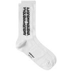 Ambush Men's Logo Sock in White