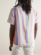 Polo Ralph Lauren - Logo-Embroidered Convertible-Collar Striped Linen Shirt - Multi