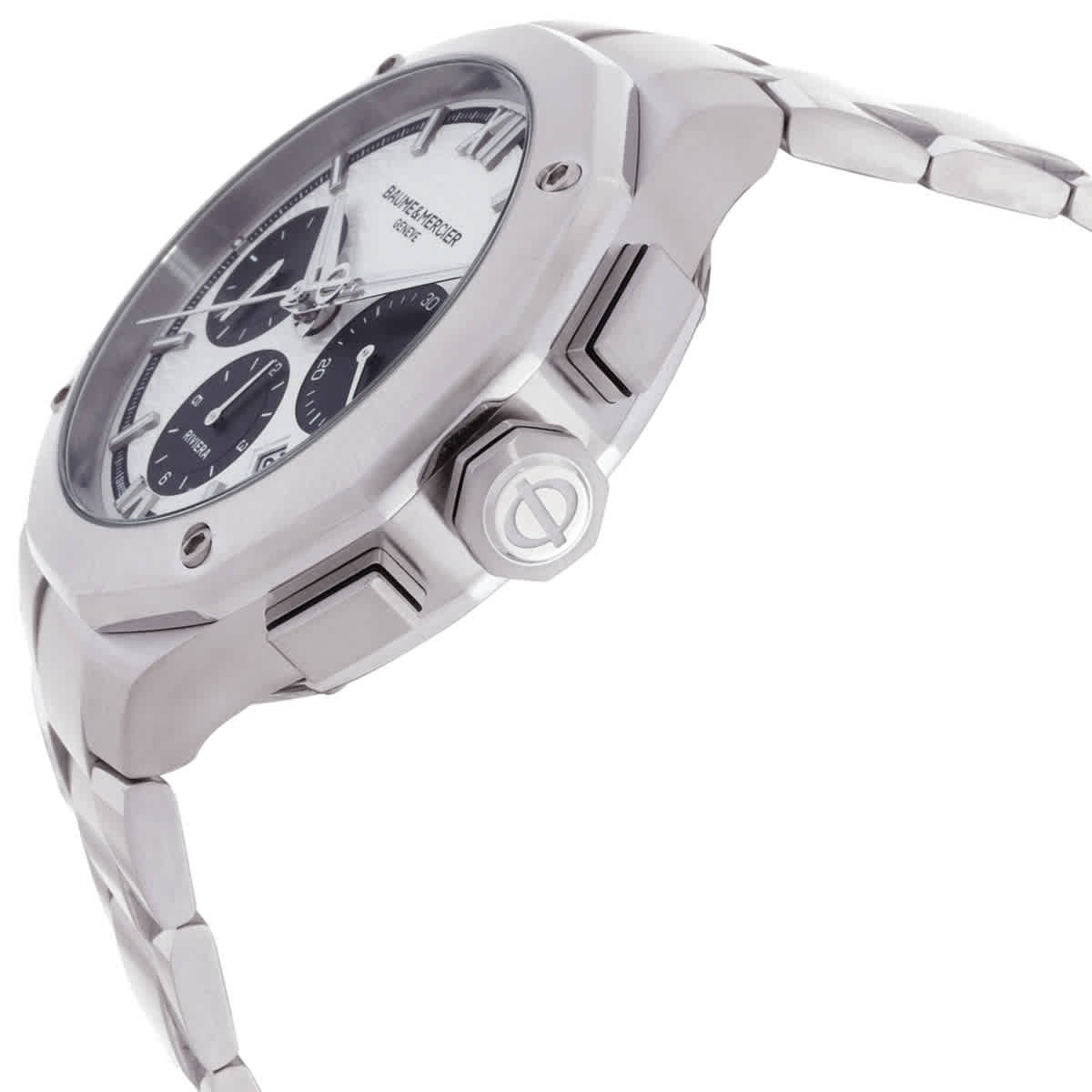 Baume et Mercier Riviera Chronograph Automatic White Dial Mens Watch MOA10827
