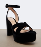 Gianvito Rossi Sabrina velvet platform sandals