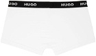 Hugo Three-Pack White Logo Trunks