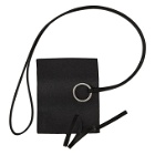 Jil Sander Black Leather Rolled Keychain