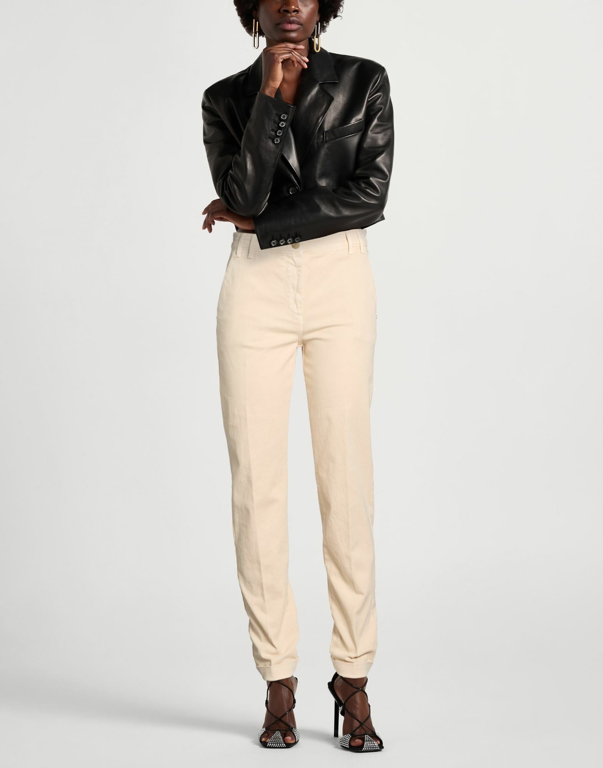 Manila Grace Womens Pants in Beige