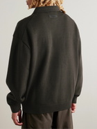 FEAR OF GOD ESSENTIALS - Oversized Knitted Polo Sweater - Black