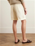Canali - Straight-Leg Linen Drawstring Shorts - Neutrals