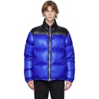 Moschino Blue and Black Down Logo Jacket