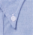 Drake's - White Button-Down Collar Cotton Oxford Shirt - Blue