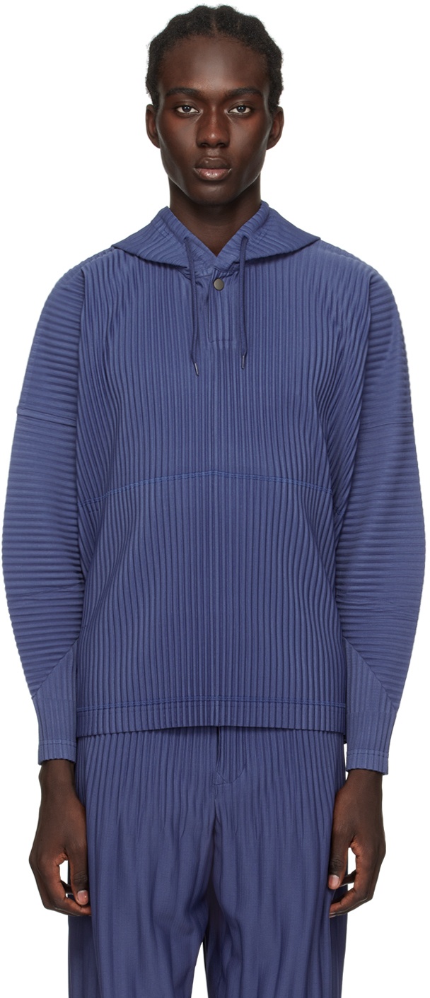 HOMME PLISSÉ ISSEY MIYAKE Blue Monthly Color December Hoodie Homme ...