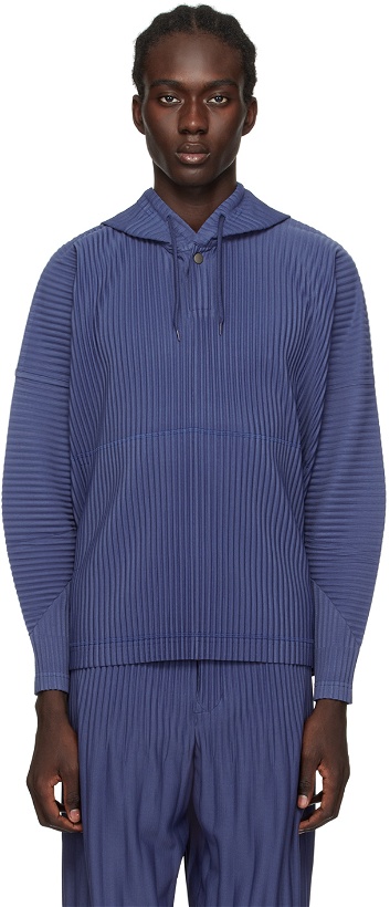 Photo: HOMME PLISSÉ ISSEY MIYAKE Blue Monthly Color December Hoodie