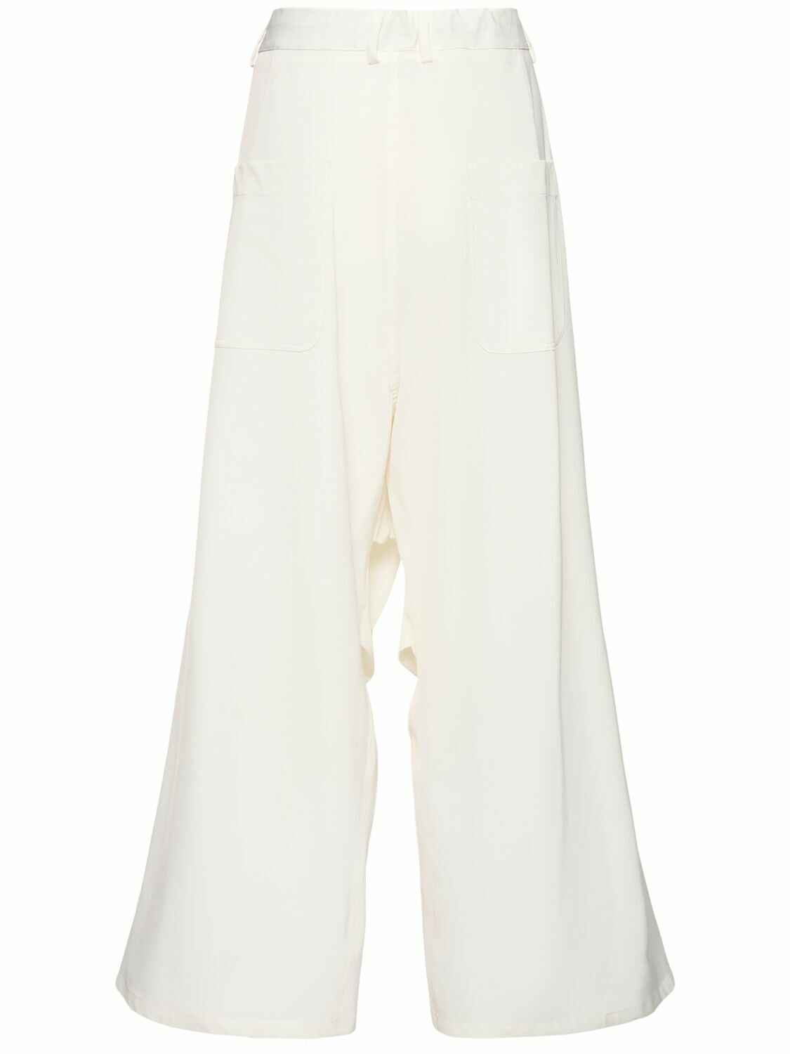 【関税&送料込】Mm6 Maison Margiela White Stretch Polyester MM6 MAISON MARGIELA Stretch Twill Pants MM6 Maison Margiela