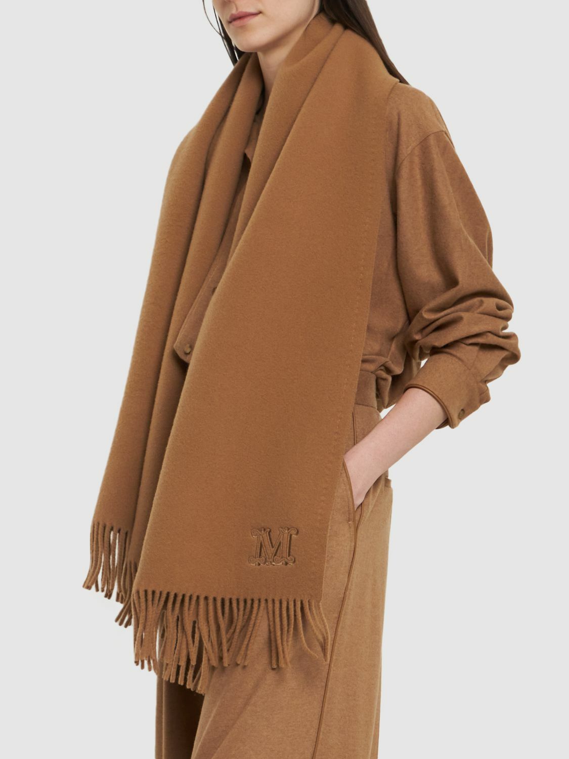 MAX MARA - Lvr Exclusive Embroidered Wool Scarf