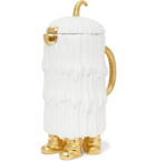 L'Objet - Haas Djuna Porcelain and Gold-Plated Carafe - White