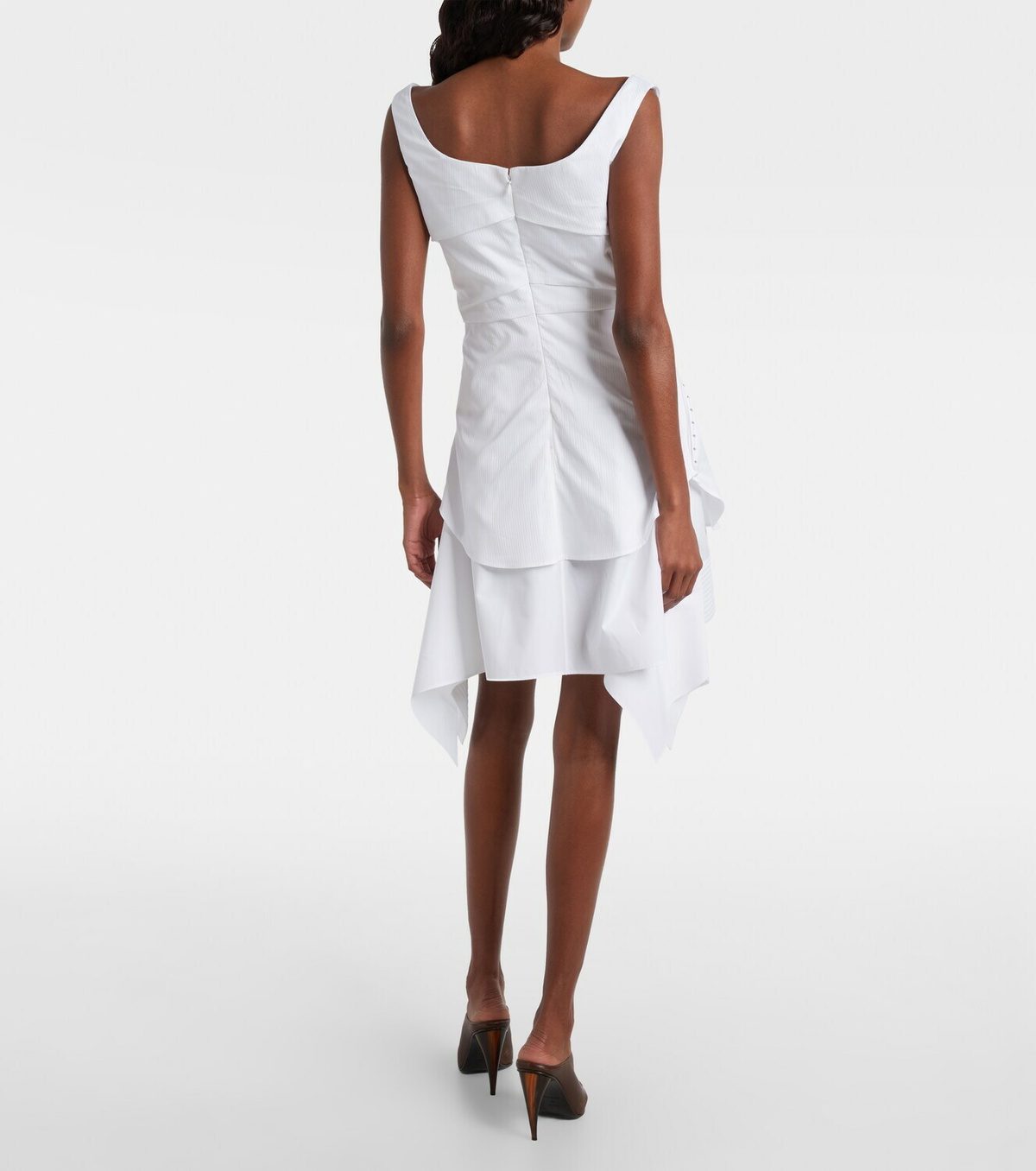 McQueen Ruffled cotton minidress