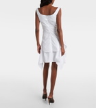 McQueen Ruffled cotton minidress