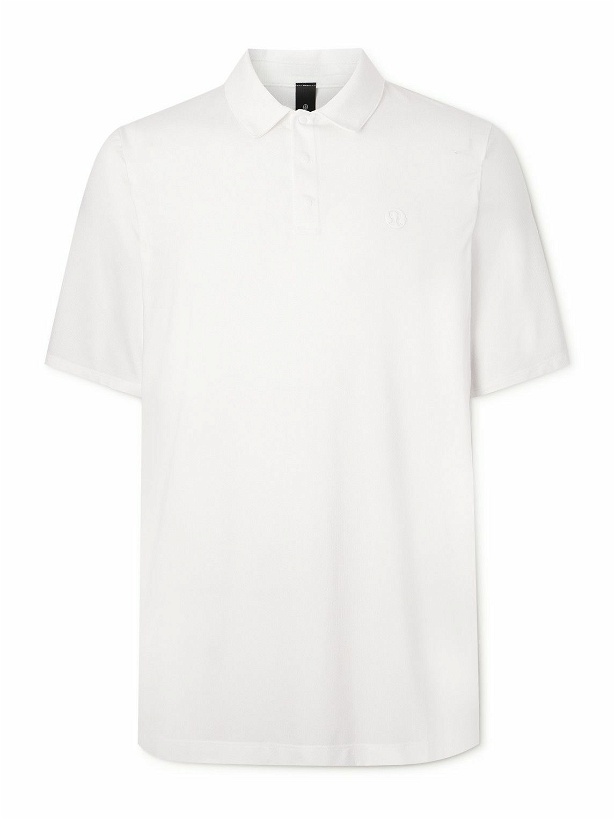 Photo: Lululemon - Logo-Appliquéd Recycled-Piqué Polo Shirt - White