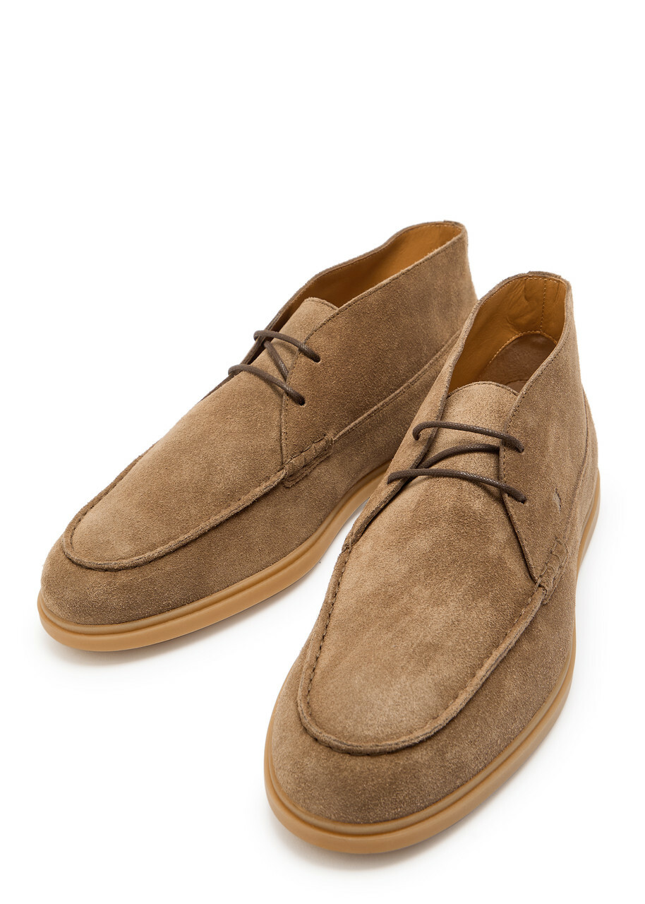 Tods Polacco Suede Boots Brown