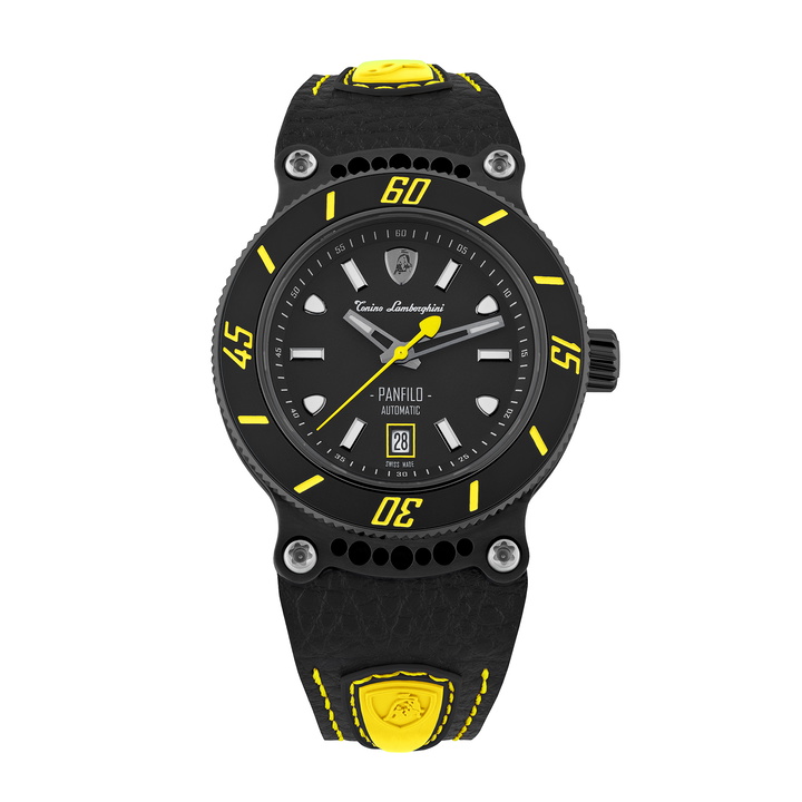 Photo: Tonino Lamborghini Panfilo Automatic Black Dial Mens Watch TLF-T03-5