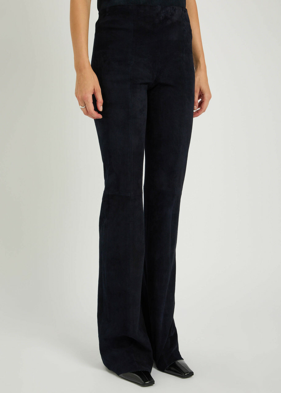 Stouls Gégé Stretch-suede Trousers Navy