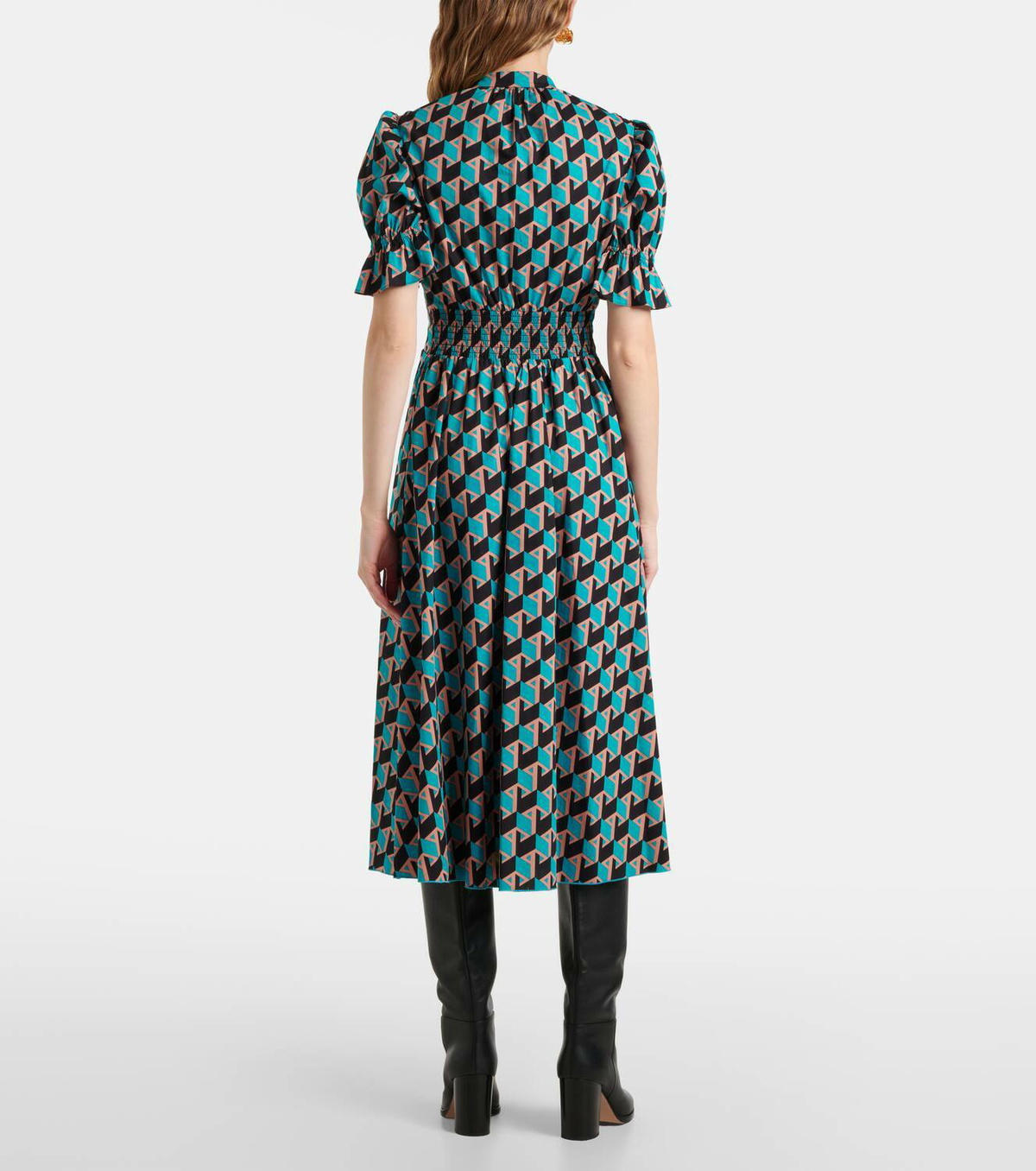 Diane von Furstenberg Erica printed cotton midi dress