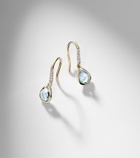 Mateo 14kt gold (585/1000) earrings with topaz and diamonds