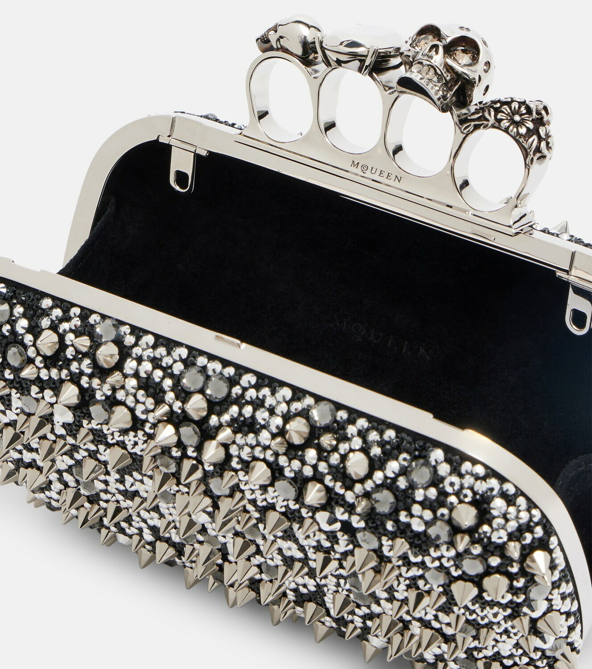 McQueen Knuckle embellished clutch