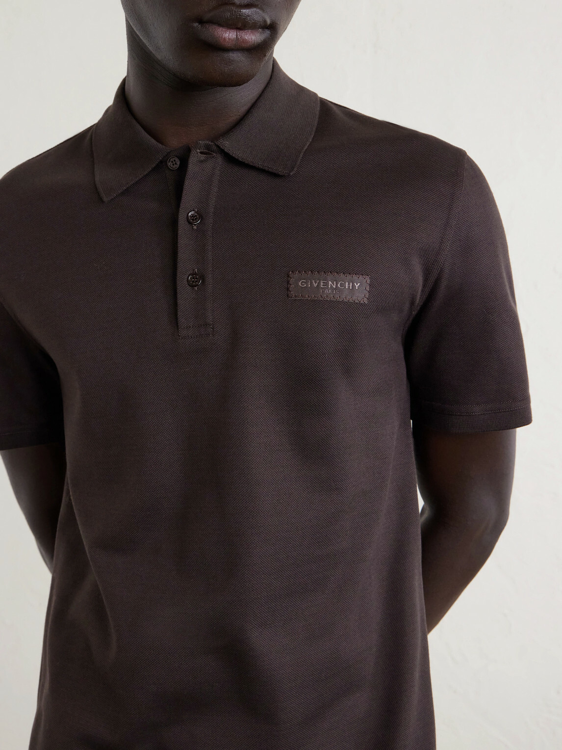 Givenchy - Logo-Appliquéd Cotton-Piquéd Polo Shirt - Brown