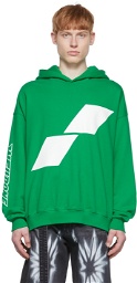 We11done Green Cotton Hoodie
