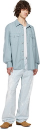 MM6 Maison Margiela Blue Paint Splatter Jeans