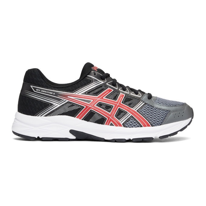 Photo: Asics Black and Red Gel-Contend 4 Sneakers