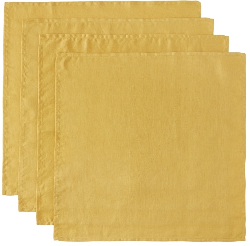 Photo: L'OBJET Yellow Linen Sateen Napkin Set
