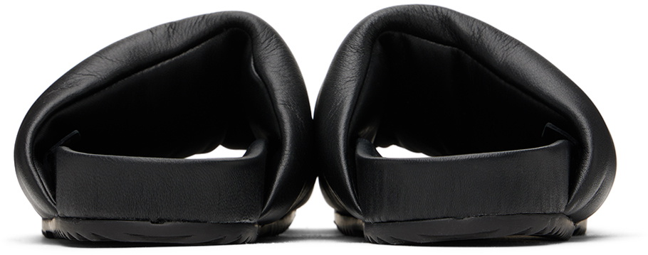 Rick Owens Kids Black Puffer Slides Rick Owens