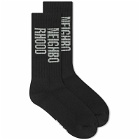 Neighborhood Men's ID Logo Socks in Black