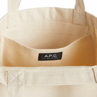 A.P.C. Men's Lou Chainstitch Tote Bag in Ecru 