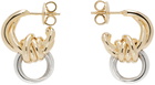 Bottega Veneta Silver & Gold Knot Earrings