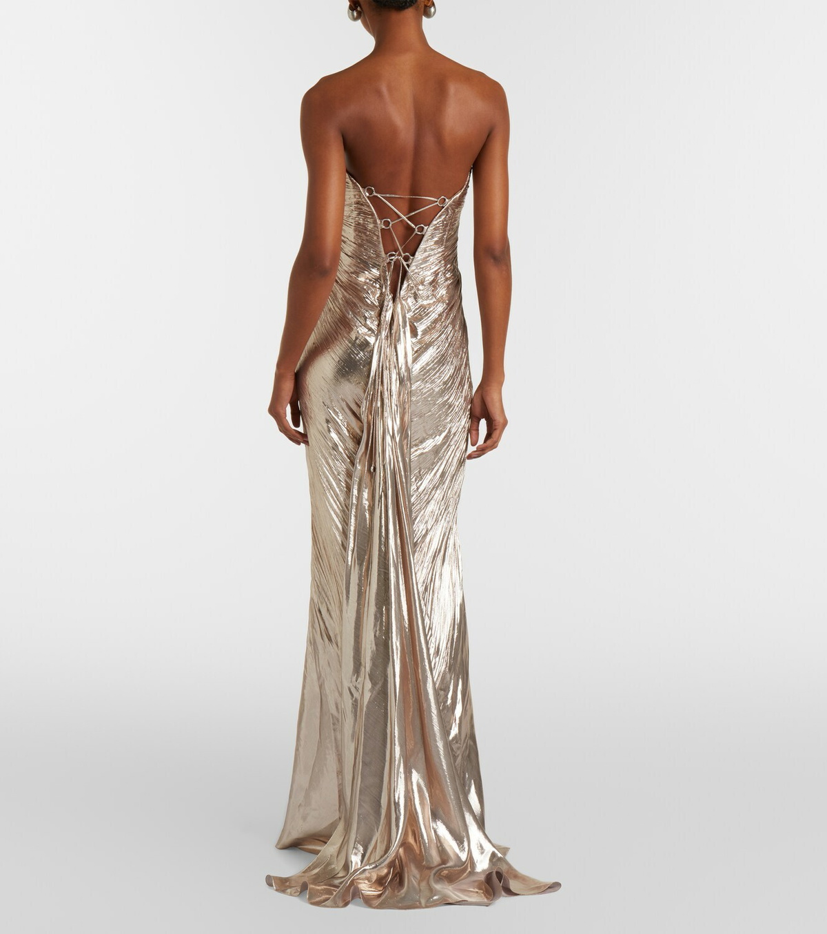 Maria Lucia Hohan Mirren silk-blend chiffon bustier gown
