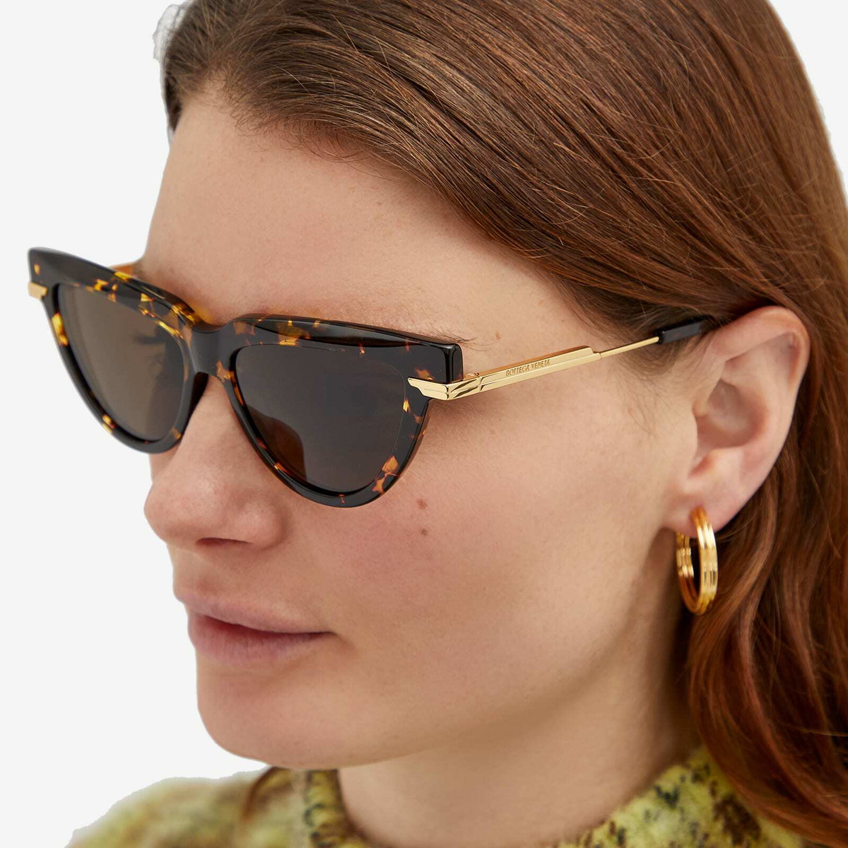 サングラス BOTTEGA VENETA Woman Sunglasses Brown BV1265S 002 Bottega Veneta BV1265S 002 - Havana Sunglasses for Woman