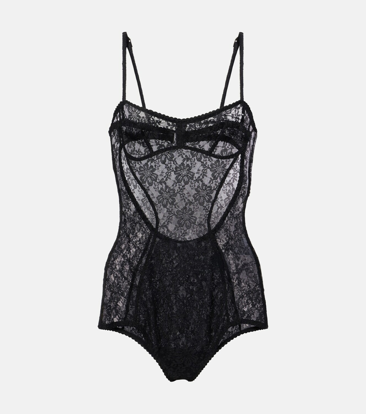 The Attico Floral lace bodysuit
