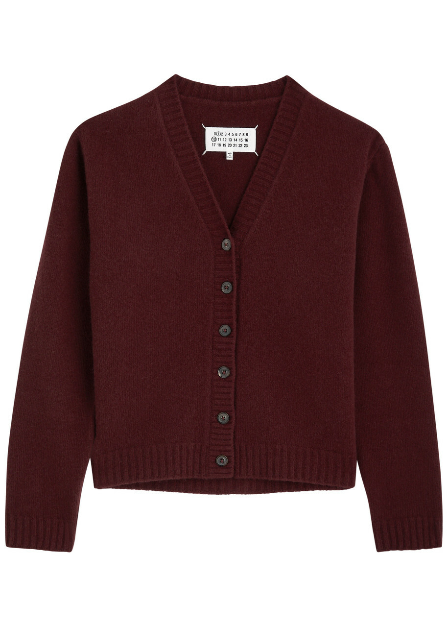 Maison Margiela Wool Cardigan Bordeaux Maison Margiela 